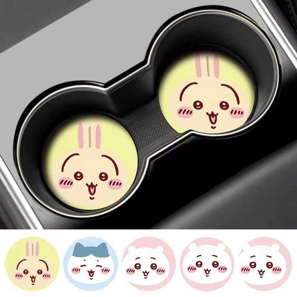 Car Accessories Japanese - 2pcs Chiikawa Car Anti Slip Cup