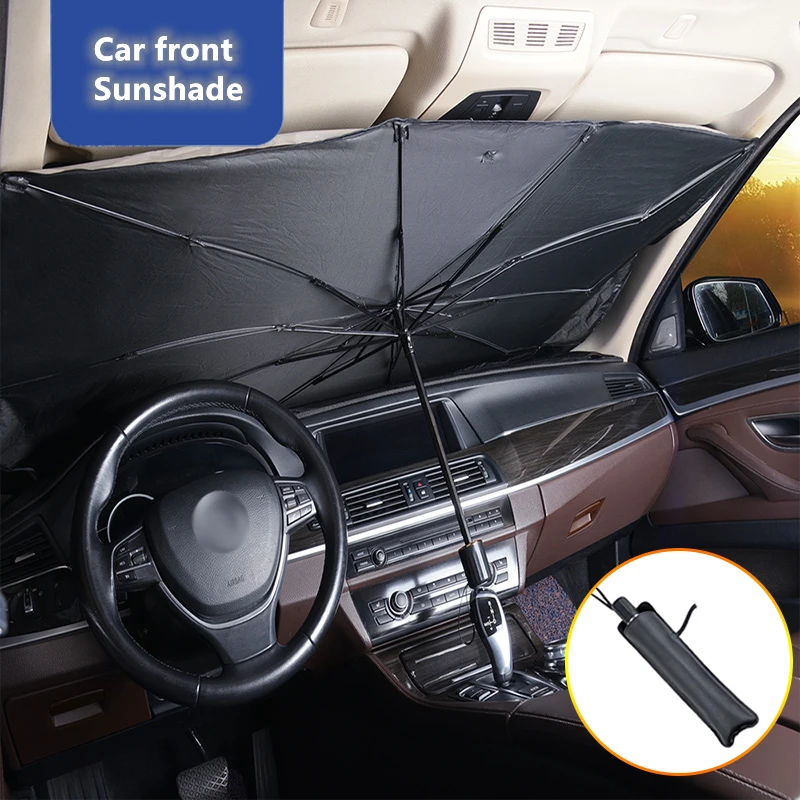 Car Accessories For Interior - Car Windshield Sunshade Multi-functional Convenient Foldable
