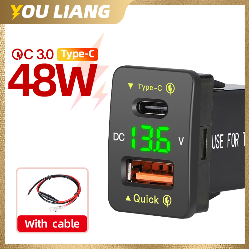 Car Accessories Qc - QC3.0 48W Usb C PD Port