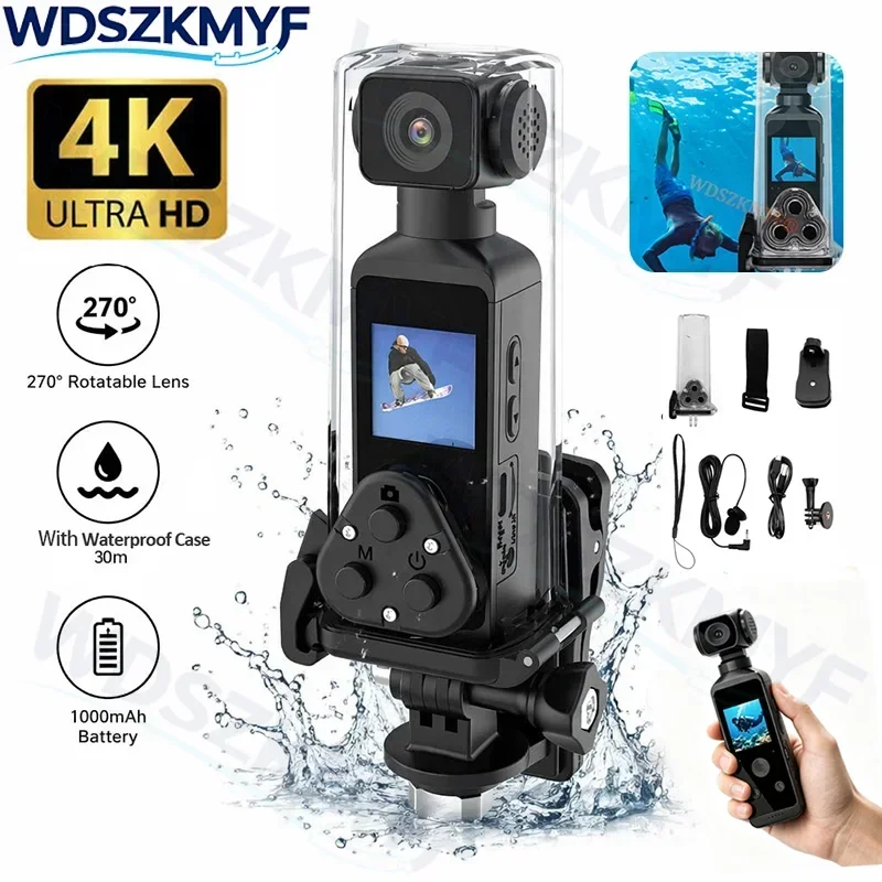 Car Accessories Online - 4K Pocket Action Camera 270° Rotatable