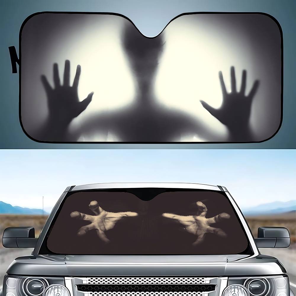 Car Accessories Window - Creepy Ghost Hand Light Car SunShade