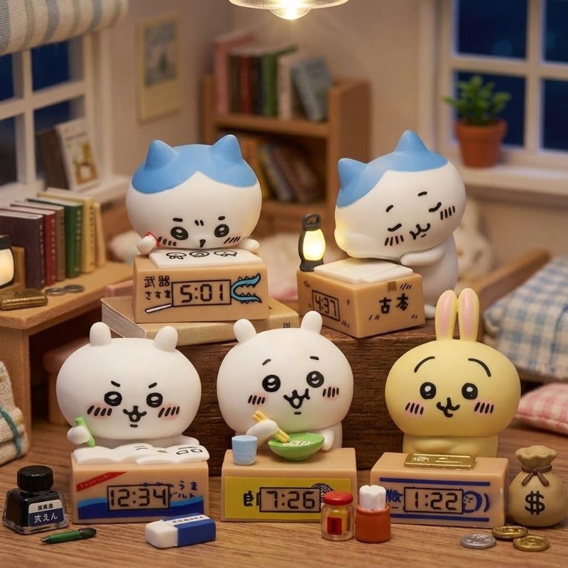 Car Accessories For Interior - Hachiware Usagi Cartoon Alarm Clock Figurine