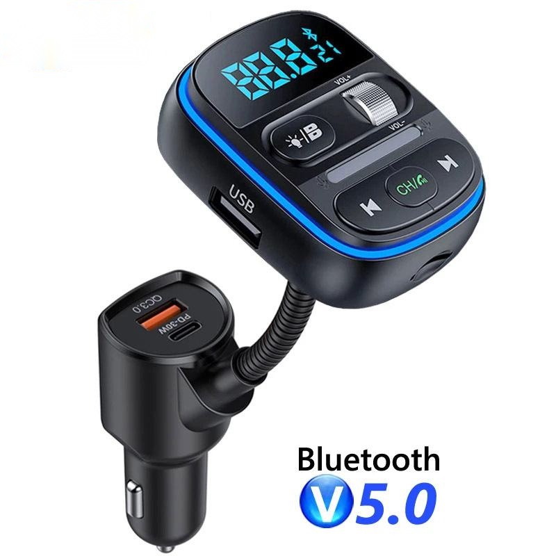Car Accessories Qc - T77 Bluetooth 5.0 FM Transmitter for