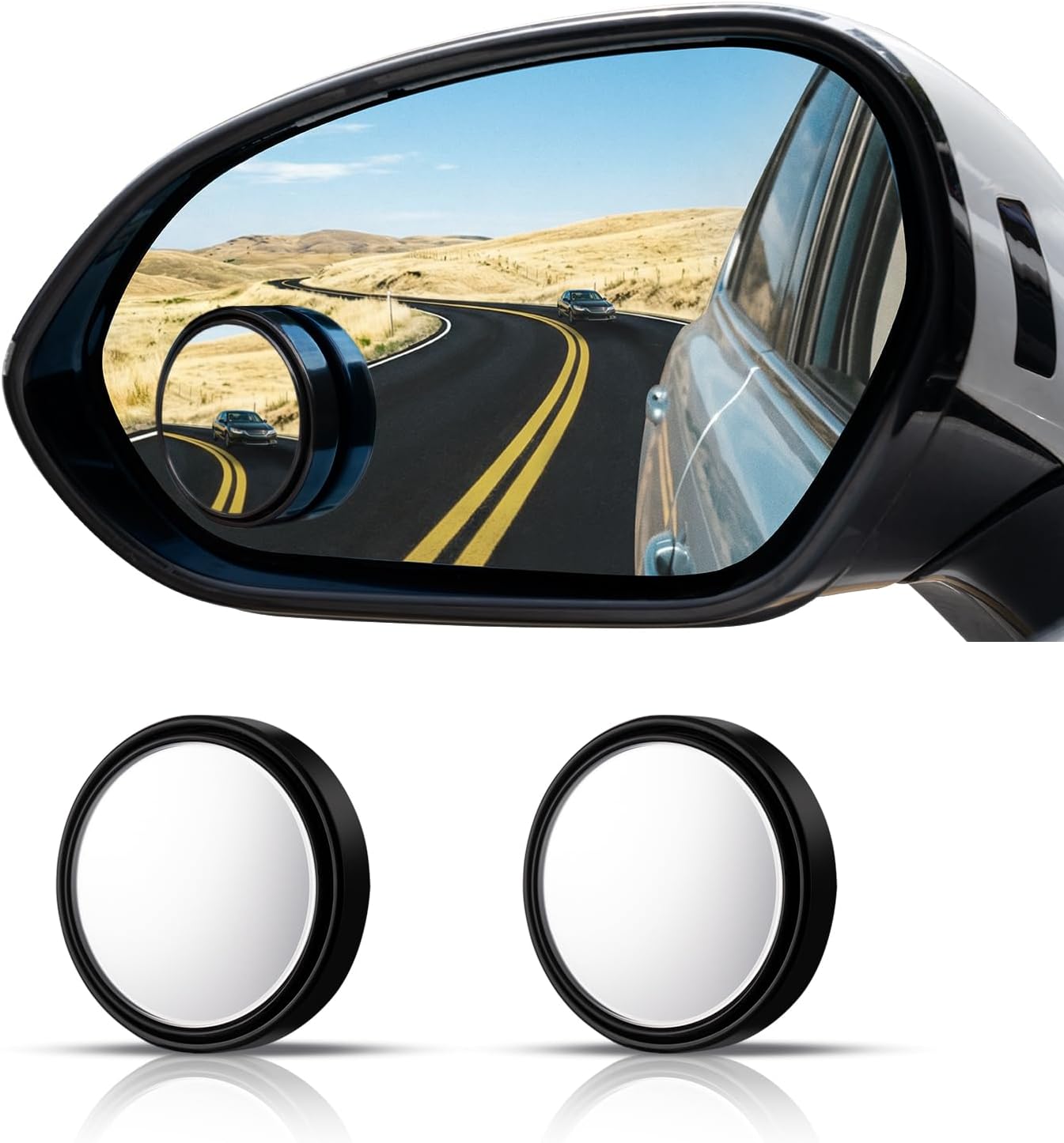Car Blind Spot Mirror - WildAuto Round Blind Spot Mirror,HD Glass