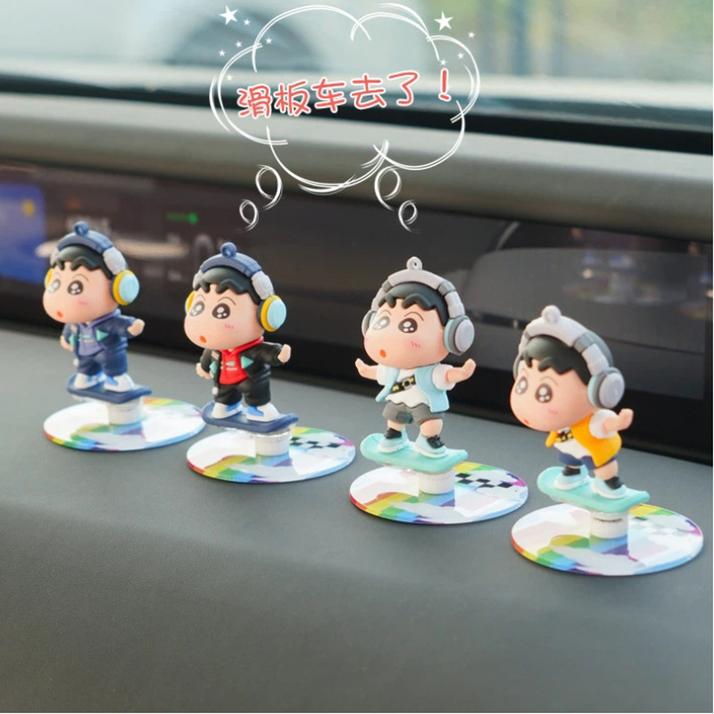Car Accessories Japanese - Anime Japanese Crayon Shin Skateboard Doll