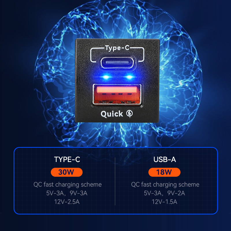 48W Fast Charger QC3.0 USB Typ - Car Accessories Qc review and price