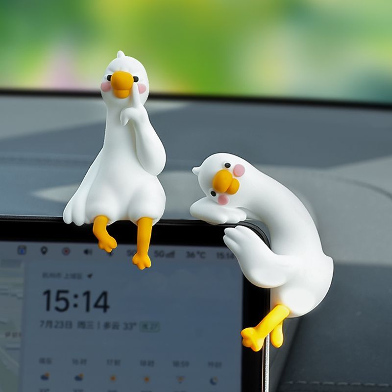 Cute Cartoon White Duck Car Di - Car Accessories For Interior review and price