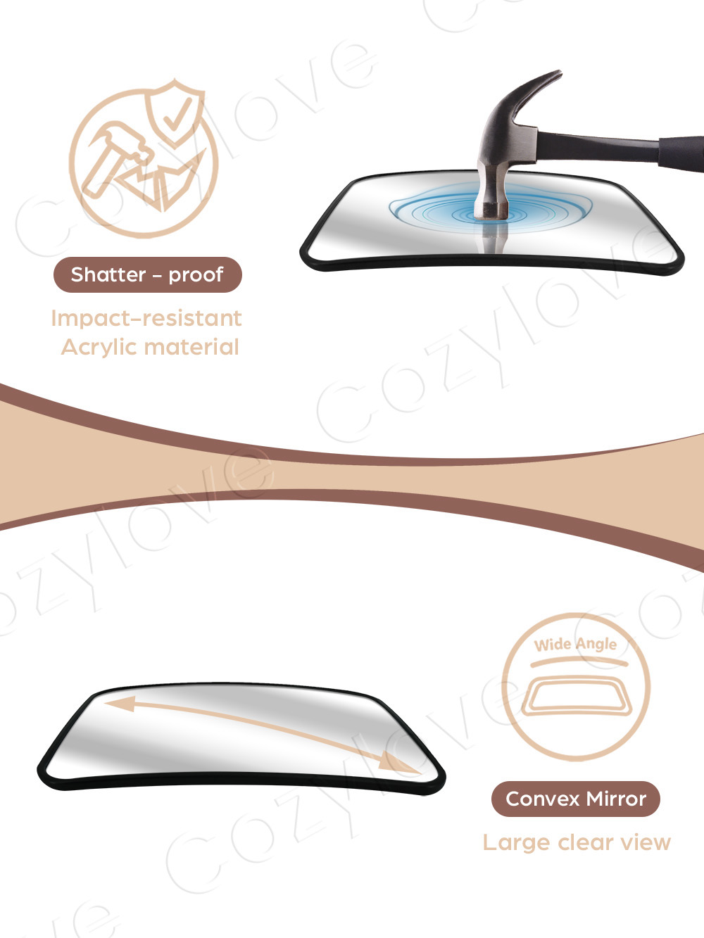 Universal Baby Car Mirror | Wi - Car Blind Spot Mirror review and price