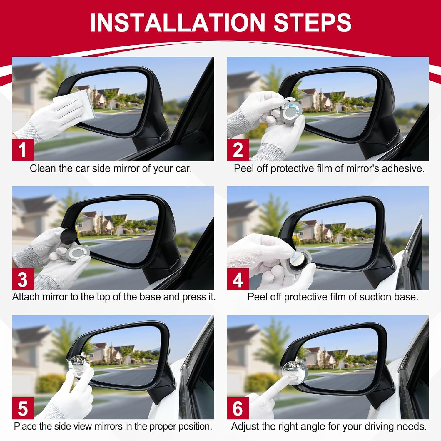 Blind Spot Mirror, Round HD Gl - Car Blind Spot Mirror review and price