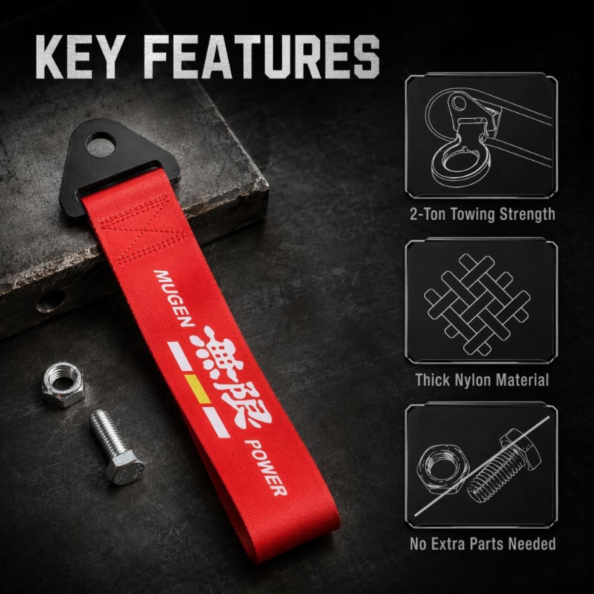 Car RACING Towing Rope JDM Dec - Car Accessories Racing review and price