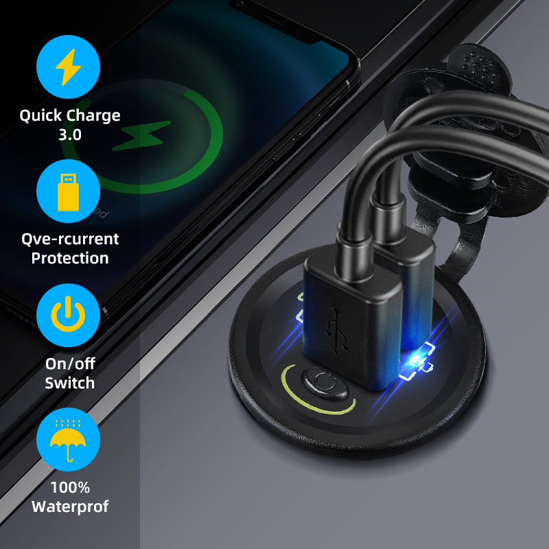 QC3.0 36W Car Usb Charger Auto - Car Accessories Qc review and price
